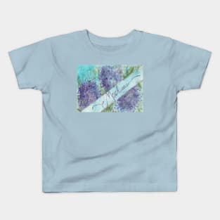 Mackinac Lilacs Watercolor Kids T-Shirt